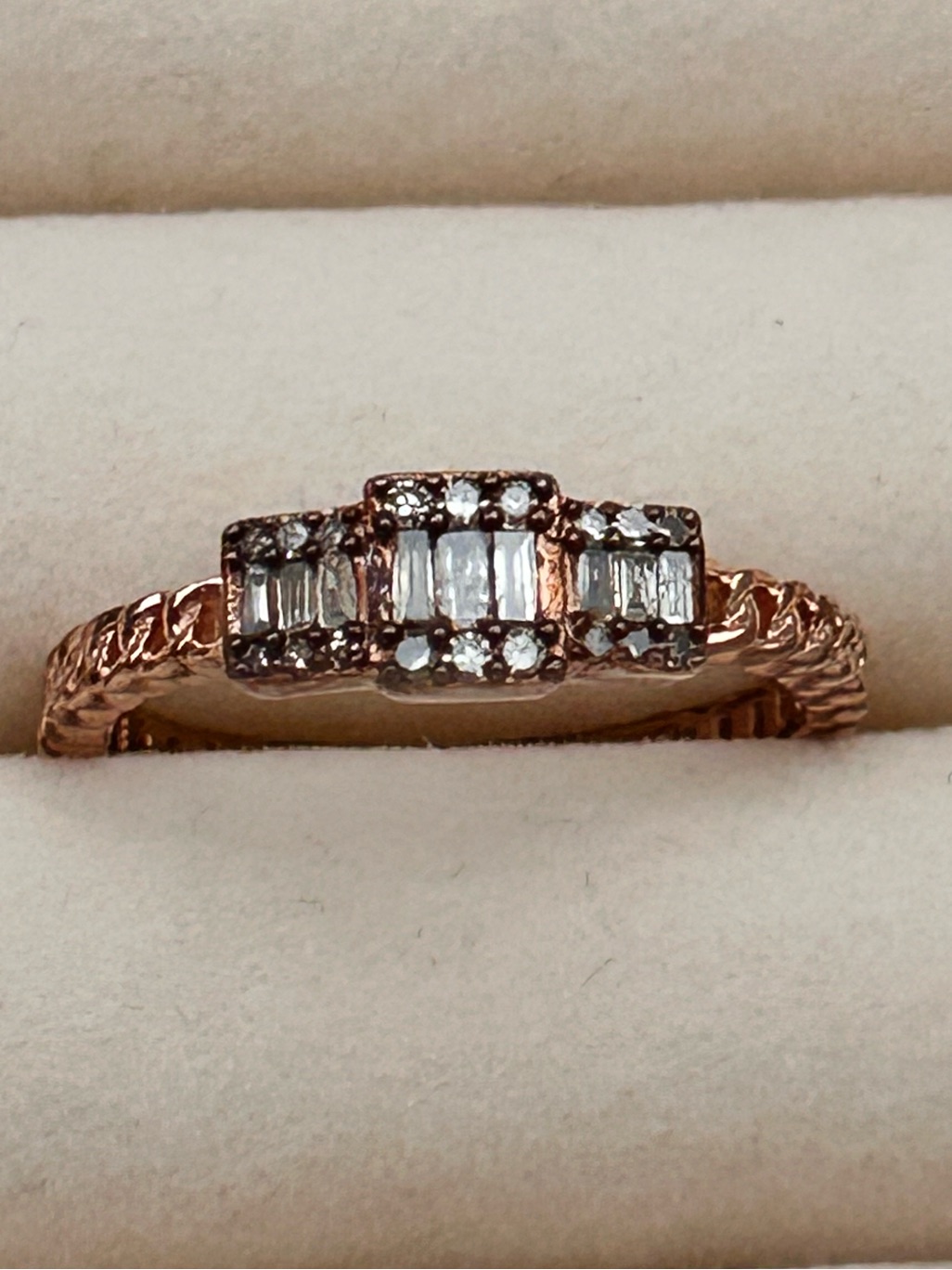 Genuine Champagne Diamond Ring
